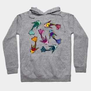 Koi Fish Pattern Colorful Palette Hoodie